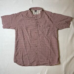The North Face XXL Plaid Short Sleeve Button Up Shirt Mens Hiking Outdoor